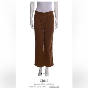 Vintage Chloé Brown Corduroy Pants